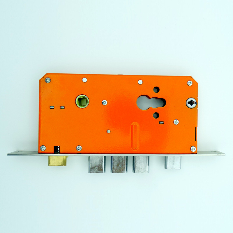 Wholesale 24*240 orange ordinary mechanical lock body 6068 half steel copper tongue anti-theft door thickened anti-theft door lock body Application Scenario