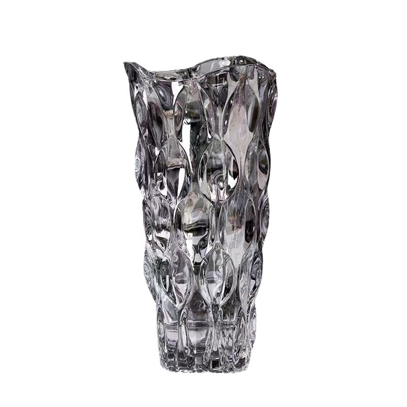 American lucid crystal glass vase, living room model room, hotel bedroom flower arrangement decorative vessel, display piece craftsmanship Item Picture