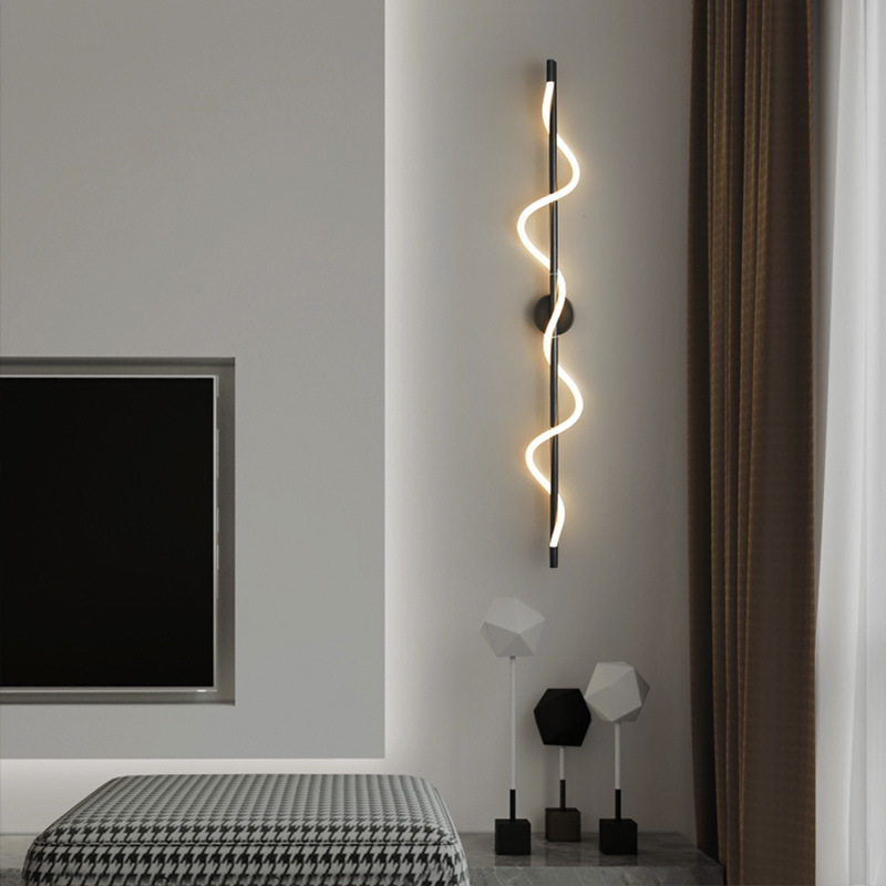 Light luxury, postmodern, simple and elegant TV background wall lamp, living room wall lamp, corridor lamp, bedroom bedside wall lamp Specification drawing