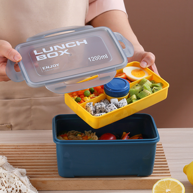 lunch box for office workers Student lunch box with sauce box pp salad lunch box bento box Japanese