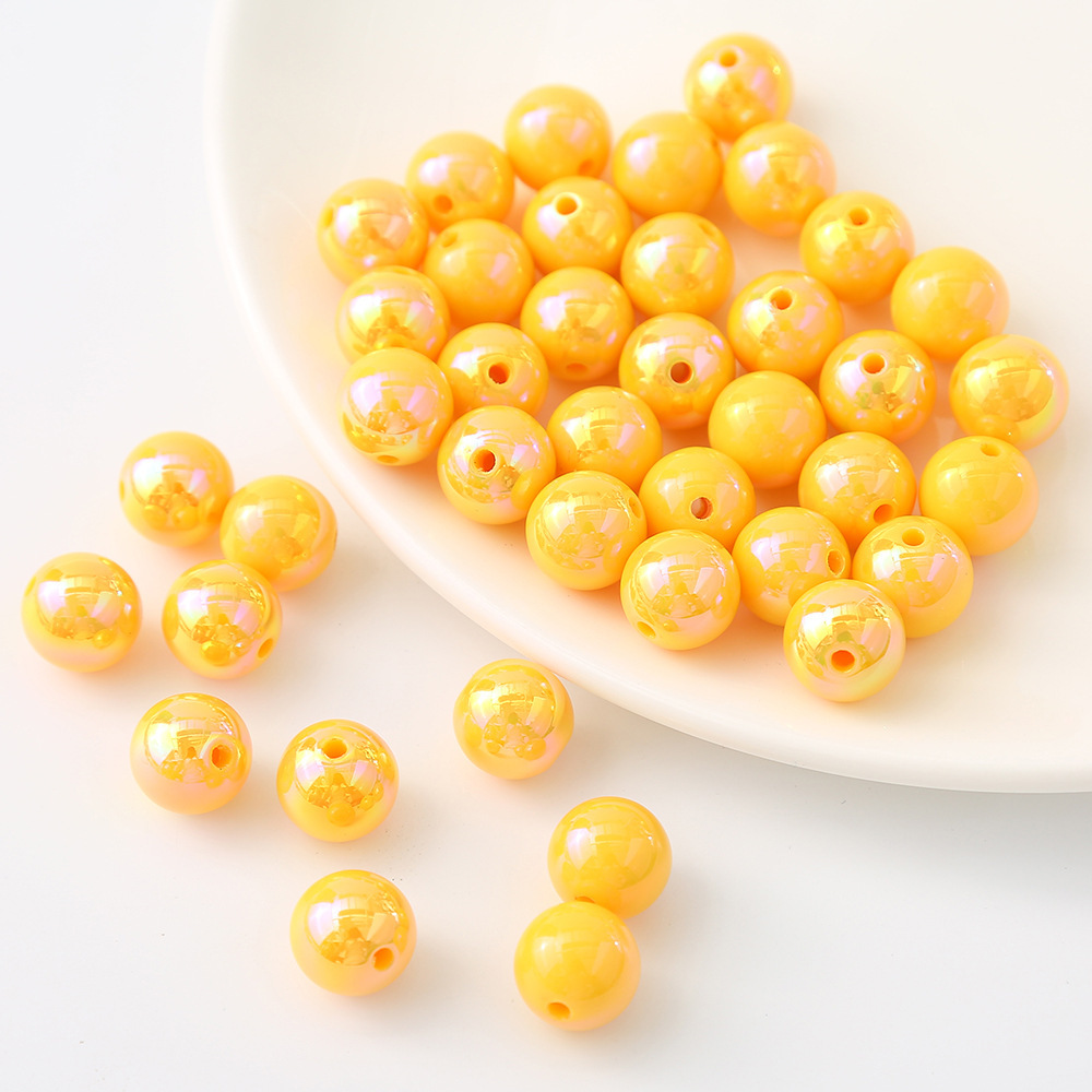 14mm / 16mm acrylic beads, iridescent beads, DIY color-coated handcrafted bead material, wholesale of loose beads, bracelet accessories Application Scenario