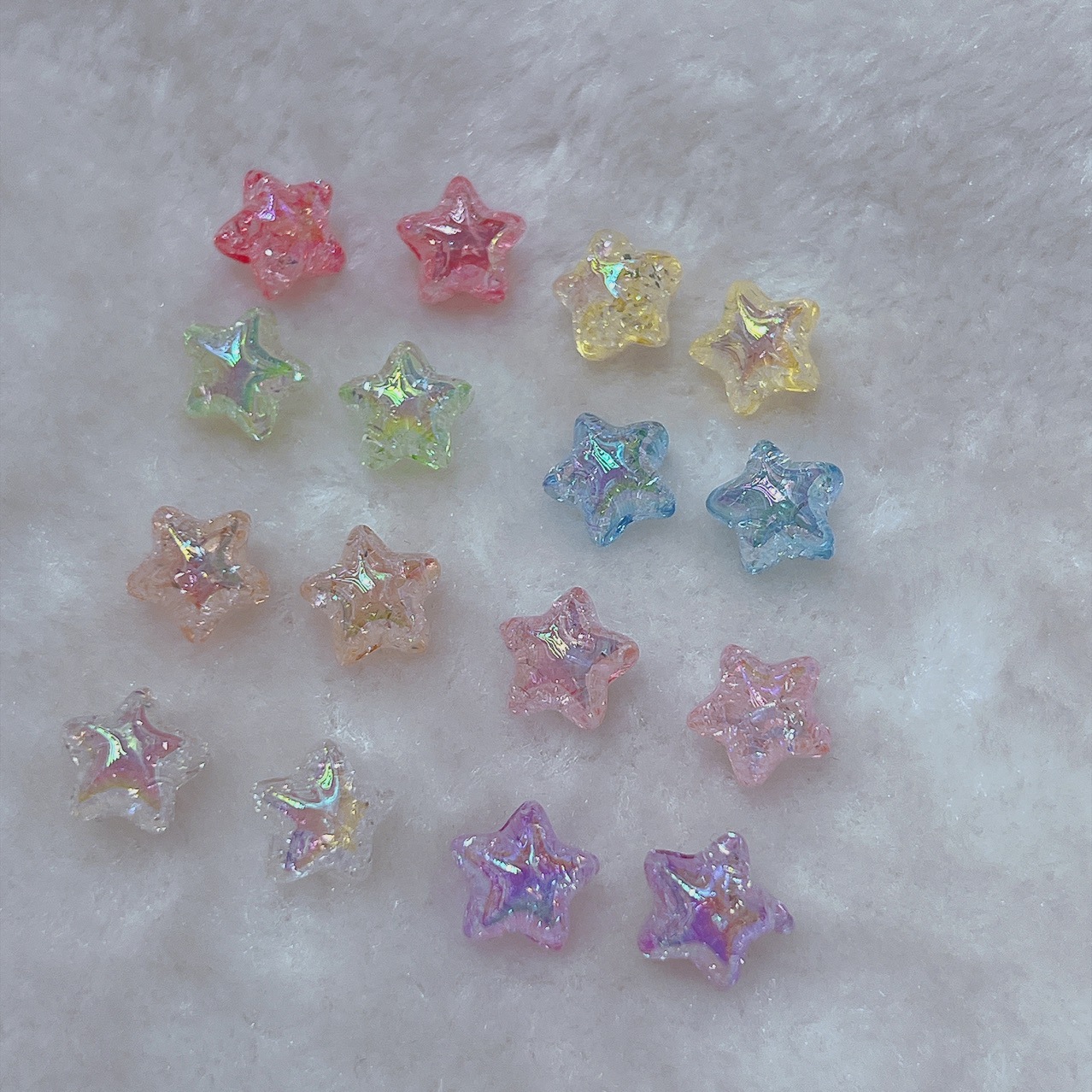 New high-quality UV-coated burst star scattered beads acrylic broken beads diy beaded jewelry accessories bracelet material Specification image