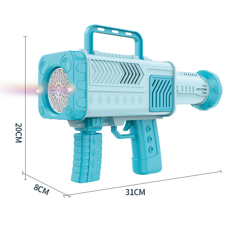 The Same 15-Hole Automatic Light Non-Dipping Electric Bubble Machine Children's Summer Outdoor Water Toy Batch Item Picture