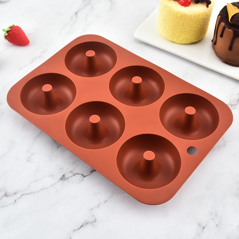 食品级耐高温硅胶蛋糕模具批发 甜甜圈饼干模具DIY烤箱烘焙工具详情图4