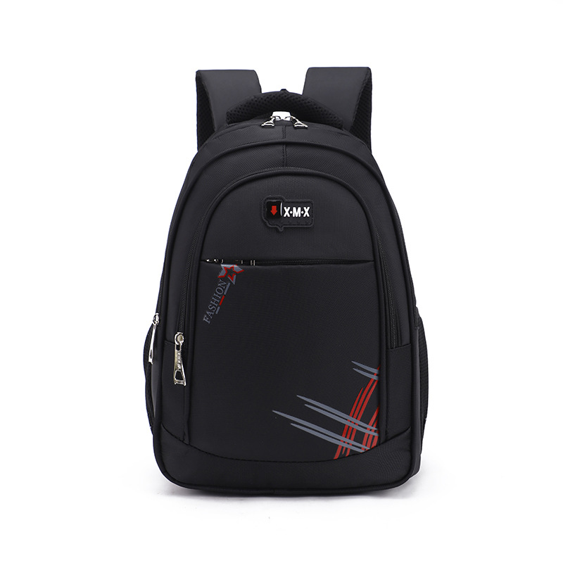 Men's simple, trendy and fashionable backpack, large-capacity business laptop bag, Oxford cloth backpack, student schoolbag Item Picture
