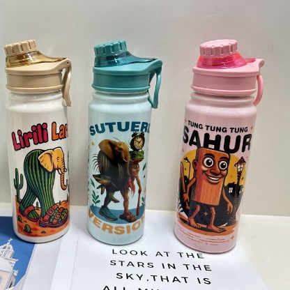 Wholesale of the best-selling "Shan Hai Jing" series water cups, children's water cups, bouncing LIDS, and student portable space cups on Amazon full figure