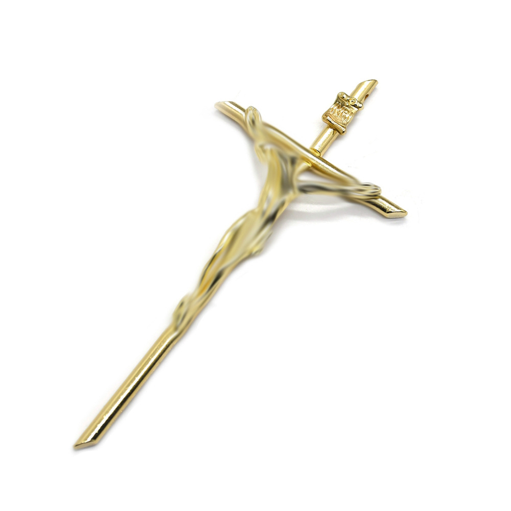 Cross-border exclusive 5.8*12cm golden cross office and home hanging ornaments