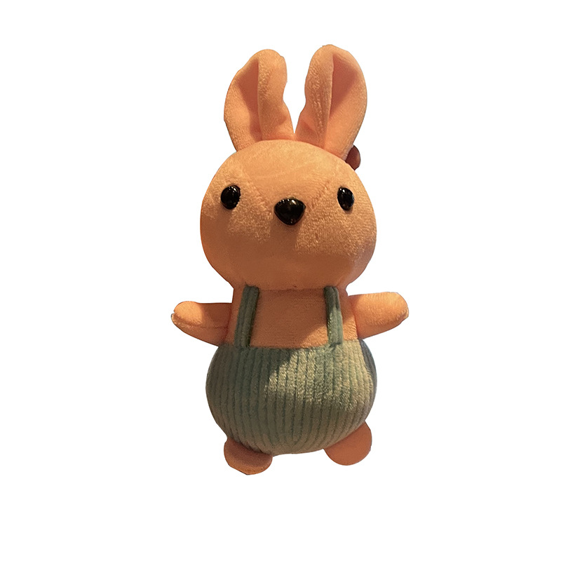 New Korean-style plush toy figurines with shoulder straps, cute rabbit pendants, keychains and schoolbag decorations are in stock Item Picture