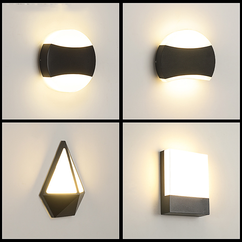 Outdoor wall light waterproof villa outdoor creative simple courtyard led aisle stairs terrace hotel balcony wall light Specification drawing