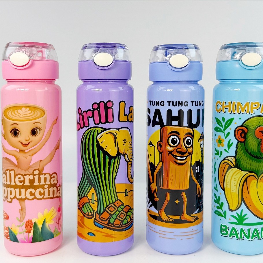 Amazon's best-selling children's water cups, straw cups, Shan Hai Jing men's and women's high appearance level sports water bottles, student portable wholesale full figure