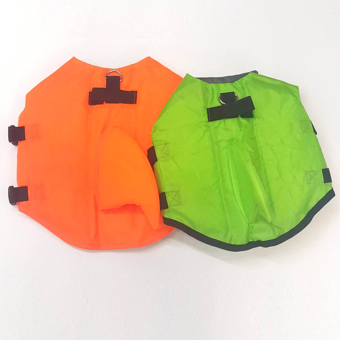 Cross-Border Manufacturers Direct Sales Pet Dog Large Buoyancy Indoor Outdoor Shark Tail Life Jacket Summer Clothing Swimsuit Specification drawing