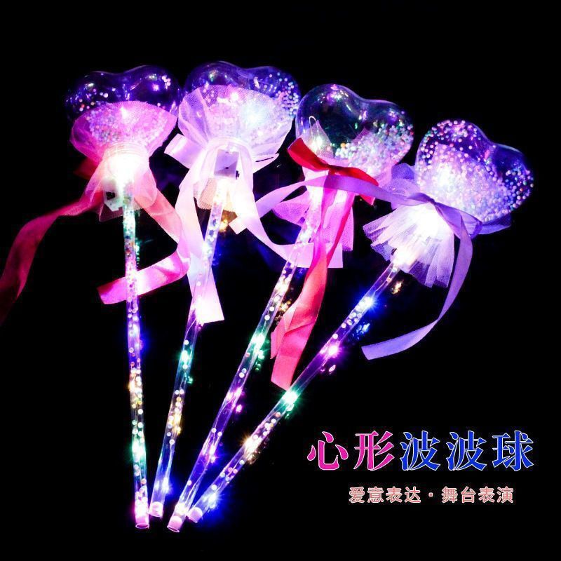 Globos con luces globos de estrellas al por mayor varas mágicas influencers glow pop sticks glow sticks juguetes para niños ground push regalos Specification image