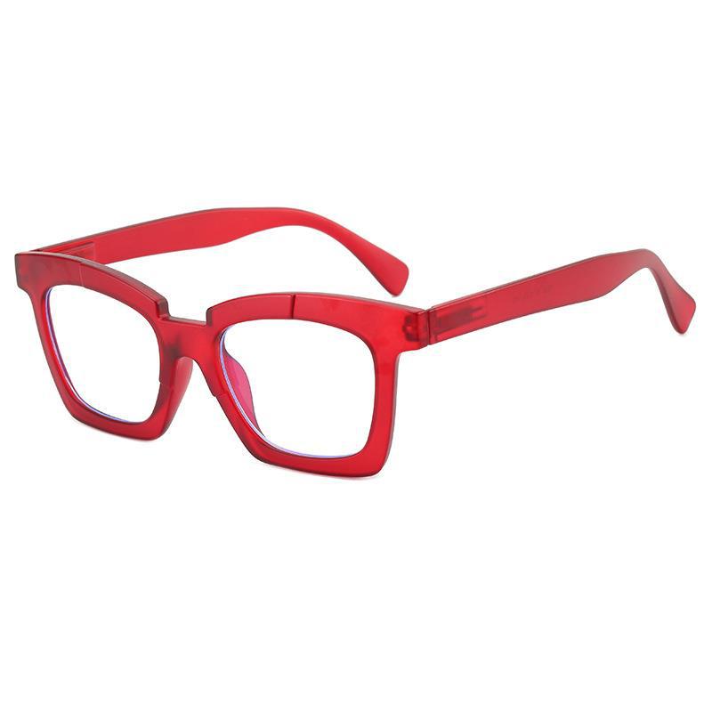 跨境新款方形平光眼镜7026电脑护目眼镜男红色女士防蓝光眼镜框架详情图5