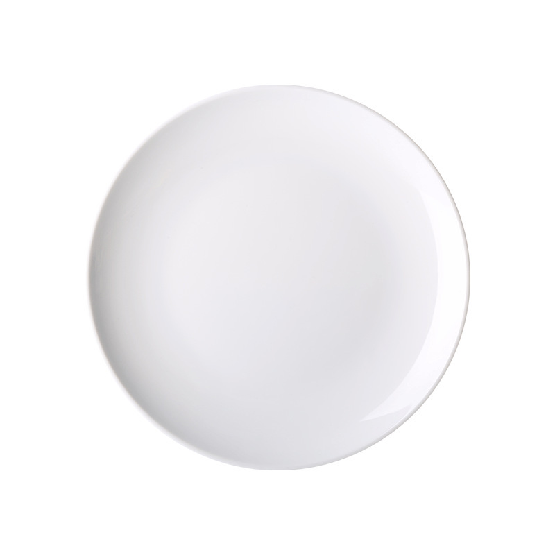 Melamine tableware simple disc bone plate buffet cover rice dish plate commercial imitation porcelain plastic flat plate drop resistant plate Item Picture
