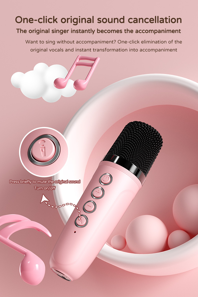 跨境热销无线蓝牙小音箱便携家庭户外唱歌专用话筒音响一体麦克风详情12