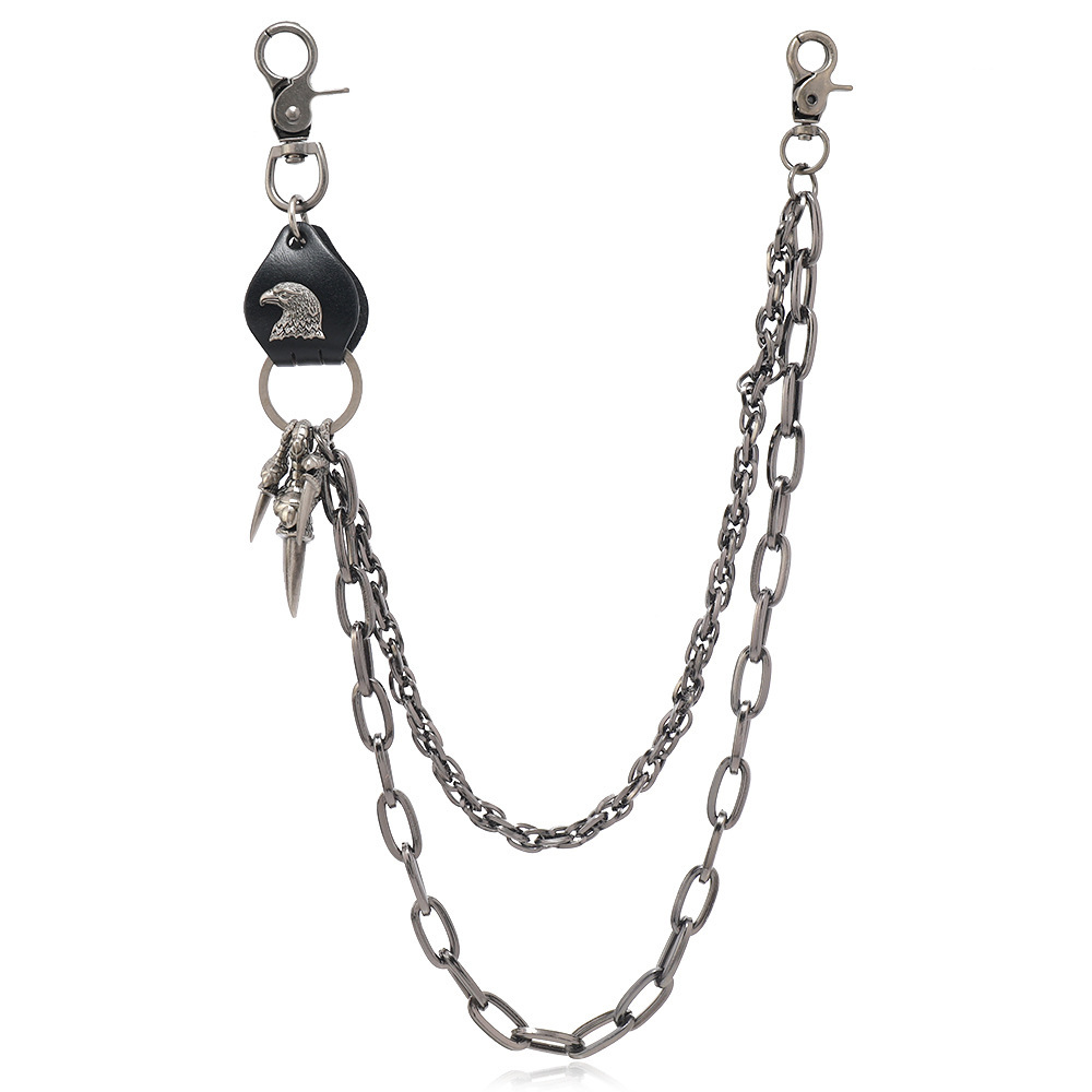 Cool and trendy men's and women's trouser chain, punk hip-hop street dance, denim waist chain, fashionable and versatile metal trouser accessories Item Picture