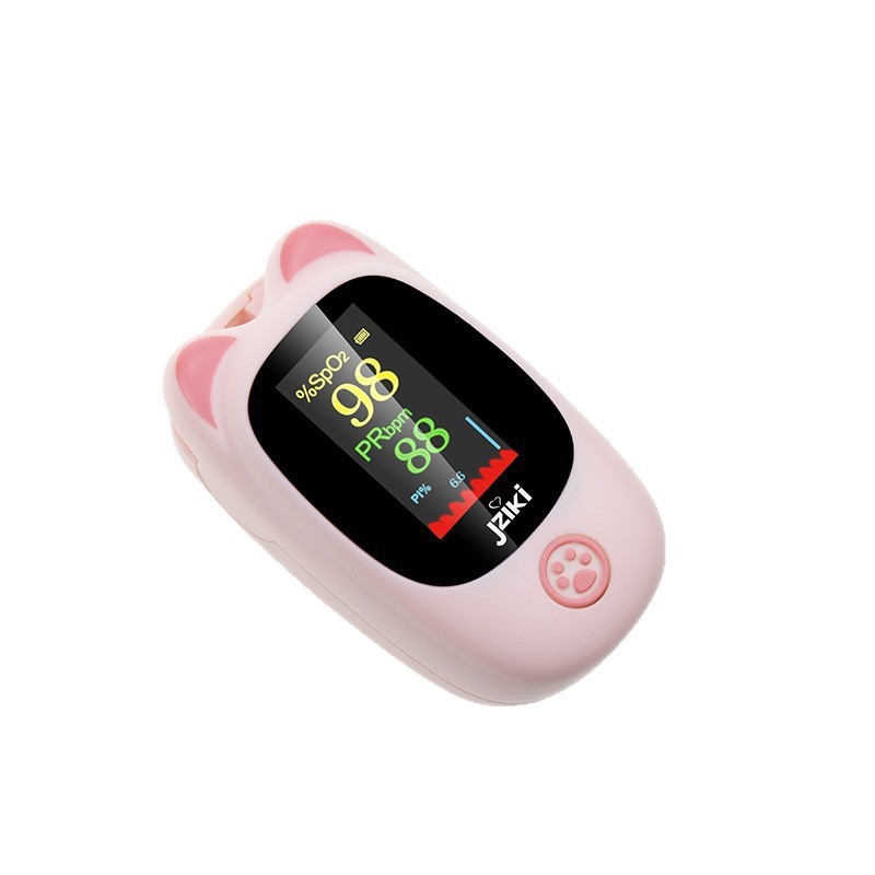 Cross-border children's dedicated blood oxygen meter, English packaging, medical finger clip blood oxygen meter, blood oxygen saturation measurement details Picture