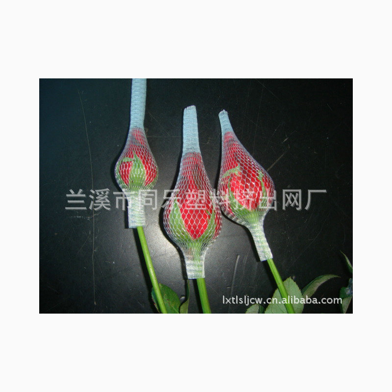 Fuente de fábrica roseflower PE net cover flores aplicables red de chaqueta de fruta red de chaqueta de plástico de una sola capa Item Picture
