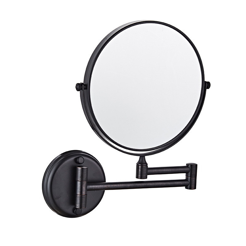 Perforation-Free Hotel Telescopic Mirror Wall Hanging Mirror Bathroom Magnifying Mirror Folding Beauty Mirror Bathroom Makeup Mirror Wholesale full figure