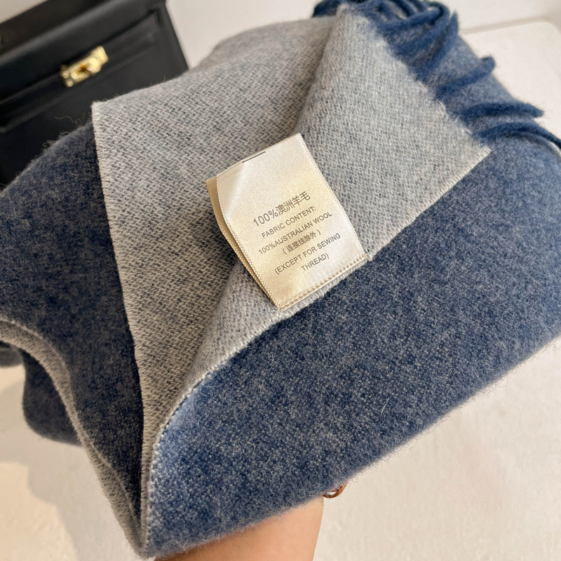 Premium Australian wool solid color simple double-sided wool scarf, versatile and warm for women in winter, narrow version men's scarf Application Scenario