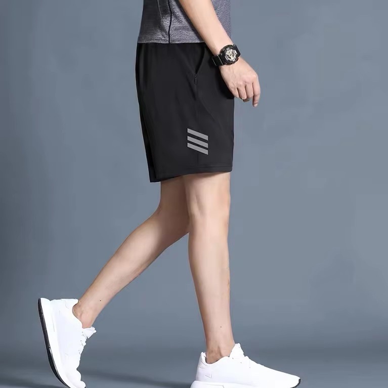 T cross-border trade men's sports shorts, elastic and breathable running five-inch pants, summer quick-drying fitness pants details Picture
