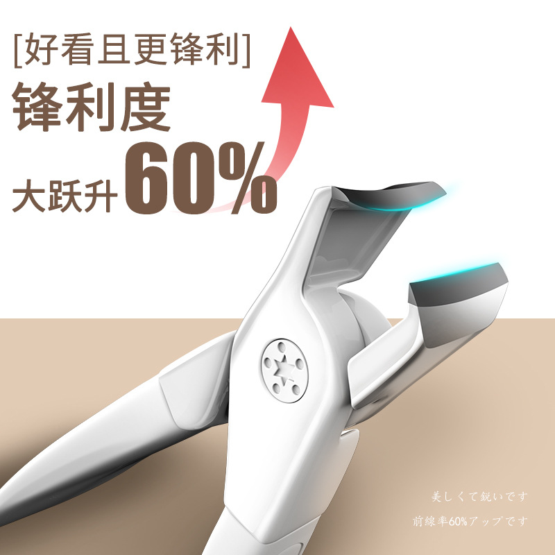 New stainless steel wide-mouthed nail clippers, splash-proof nail clippers, large-mouthed nail clippers, nail trimming tools details Picture