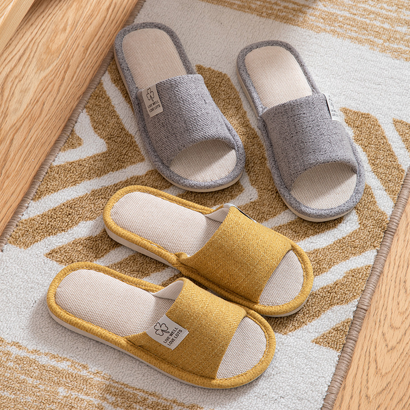 Manufacturers direct home linen slippers female indoor anti-slip wear-resistant couple slippers male four seasons floor slippers wholesale Application Scenario