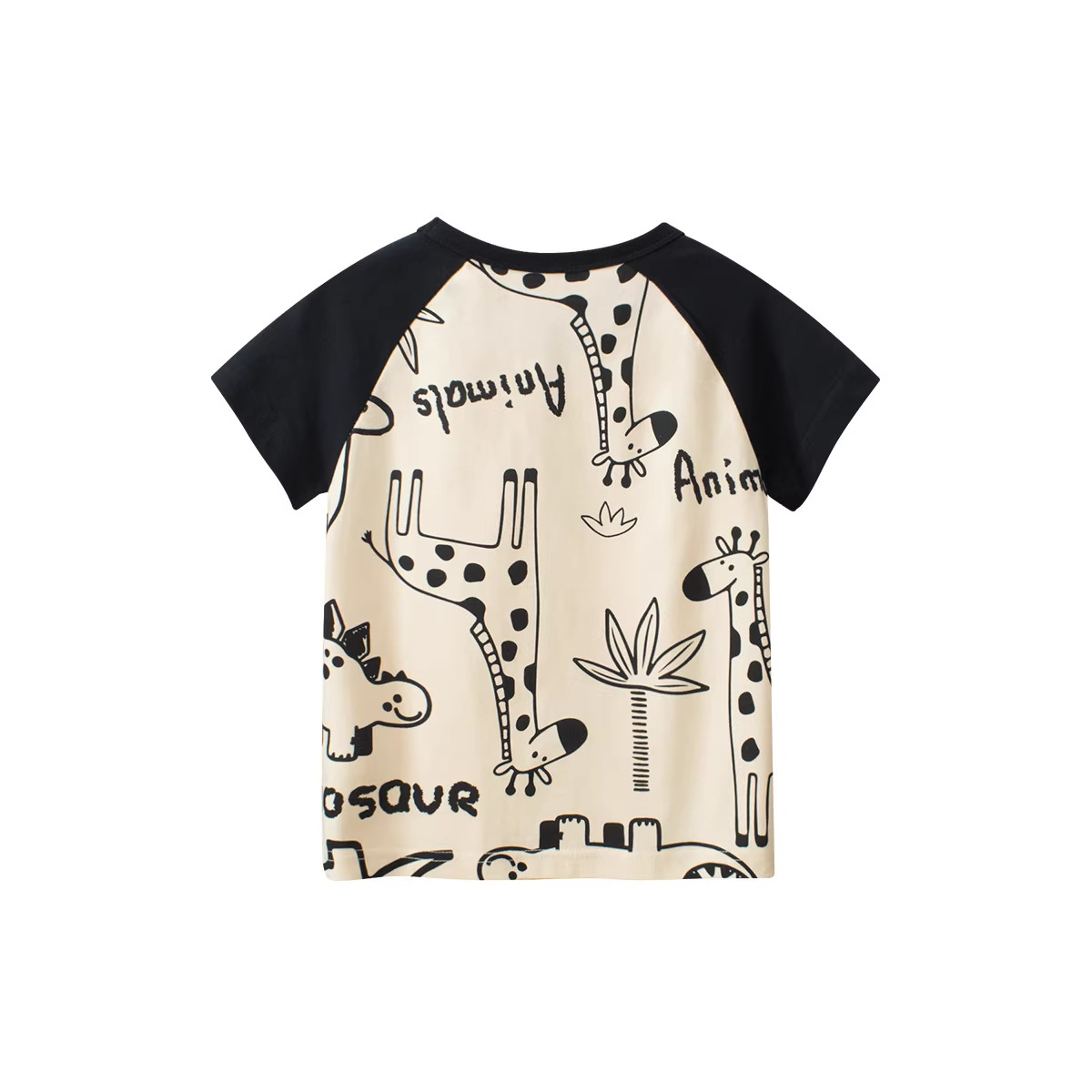 Children's clothing, boys' short-sleeved 2026 summer new cartoon dinosaur animal T-shirt, children's shoulder-length short-sleeved top Item Picture