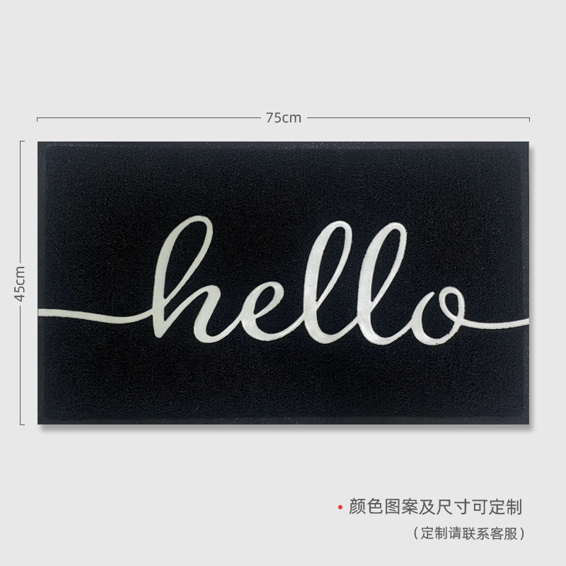 Amazon cross-border hello/welcome doormat, silk circle floor mat, soil-rubbing floor mat, carpet floor mat Specification image