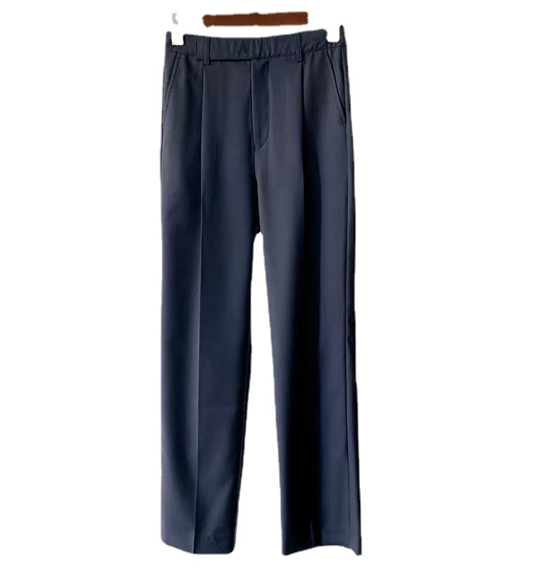 Fk22 Autumn And Winter New Wool High Waist Straight Tube Wide Leg Slim Suit Pants Yang Caiyu With Women's Casual Pants Item Picture