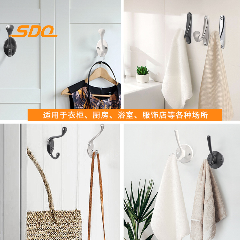 Hot Selling Bathroom Cabinet Wardrobe Hook Hardware Kitchen Bathroom Bathroom Bathroom Coat Hook Single Hook Furniture Coat Hook Application Scenario