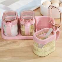 Kitchen tools glass condiment box set