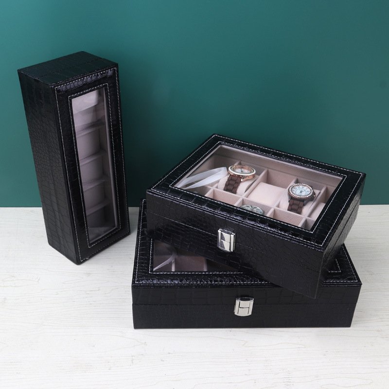 Gift Box Leather Watch Box 6-Digit 10-Digit 12-Digit Transparent Watch Box Watch Storage Box Watch Box Set Application Scenario