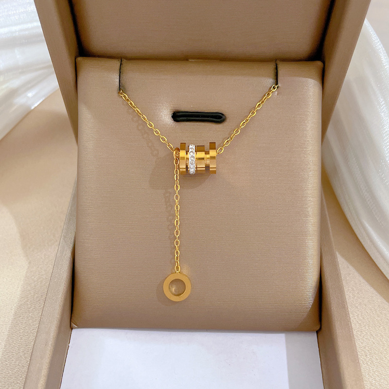 【 All-titanium Steel 】 Real gold electroplating inside the furnace for color retention, very cold necklace, female Instagram influencer collarbone chain accessory pic 32