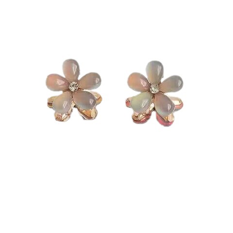 Korean Rhine-Diamond Cat-Eye Bangs Clip Forehead Temperament Clip Small Super Fairy Flower Lady Clip Hair Clip Side Item Picture