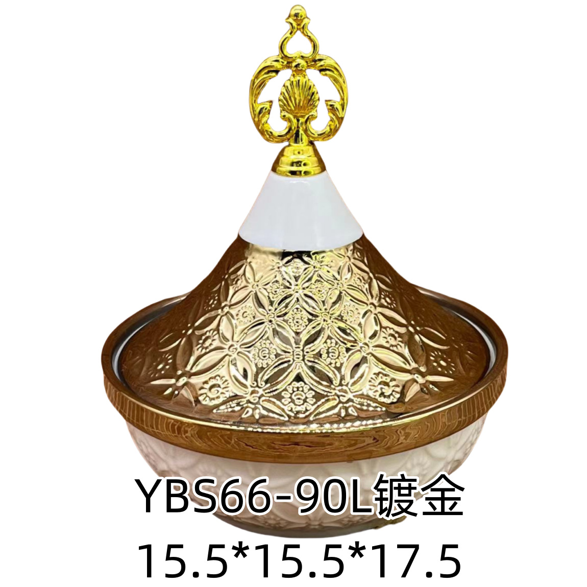 وتحصل هذه الشركة على مزهرية من الذهب من 4 أكواب من الفخار الذهبي ذات شكل أوروبي details Picture