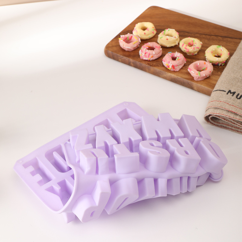 26-piece alphanumeric symbol mold, handcrafted chocolate dessert baking cake decoration tool, epoxy resin mold, silicone Application Scenario