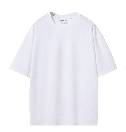 260-gram double-round-neck short-sleeved men's T-shirt, pure cotton top wholesale, solid-color T-shirt, men's summer cross-border work class uniform Item Picture