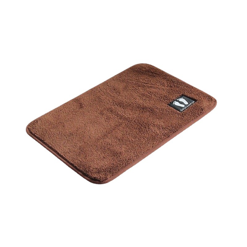 2022 Solid Color Polyester Carpet Floor Mat Bathroom Bathroom Door Entry Absorbent Non-Slip Mat Kitchen Floor Mat Item Picture