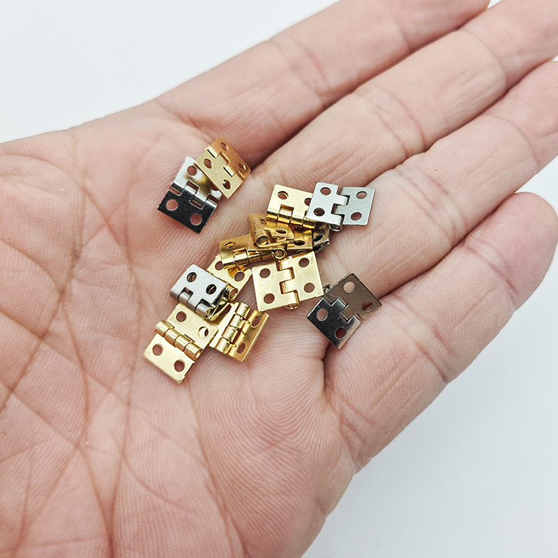2-point pure copper mini hinge Walnut House handicraft gift box, 10*8mm small hinge