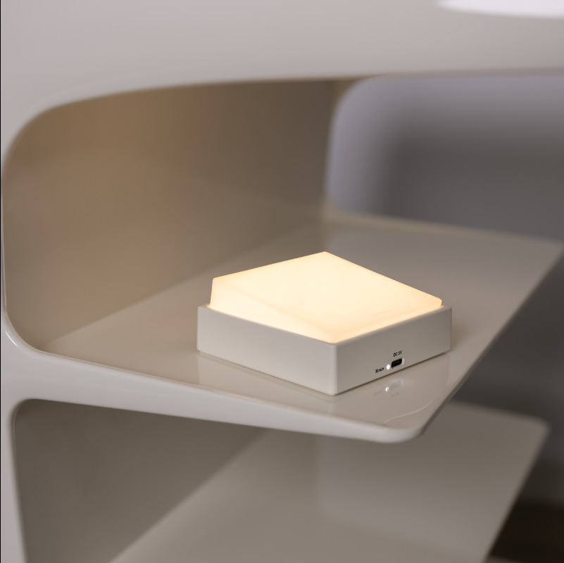 跷板开关小夜灯USB充电无极调光桌面护眼台灯磁吸卧室床头定时灯