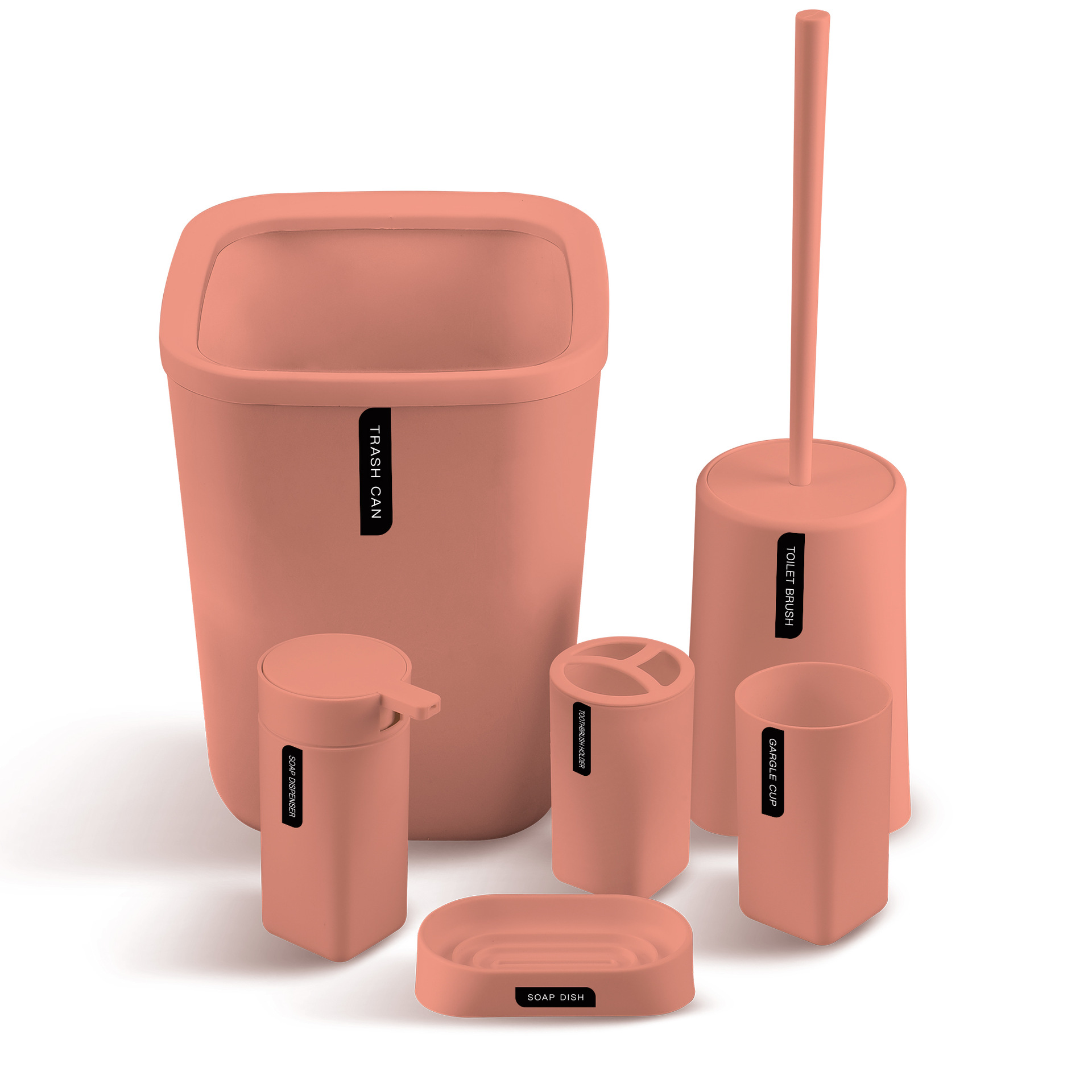 Six-piece bathroom supplies set, factory customization, fast delivery, hotel and home bathroom storage, bathroom and toiletries set Item Picture