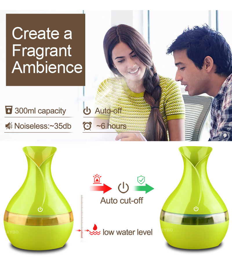 批發(fā)鏤空 迷你加濕器 300ML木紋香薰機 擴香儀 七彩超聲波 加濕器詳情8