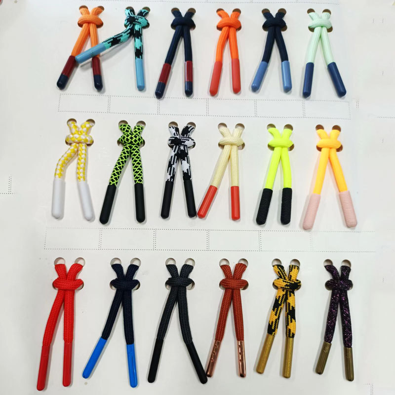 Clothing polyester round rope solid sports pants rope color silicone dip rope braided rope waistband shaft rope cap rope