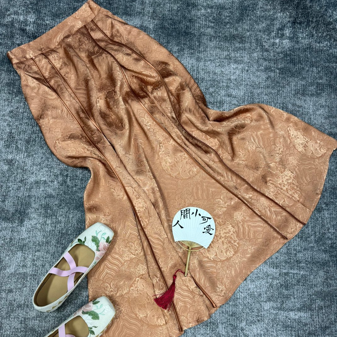 New product of Nanyou, new Chinese-style jacquard, retro and artistic women's half skirt wholesale, national trend details Picture