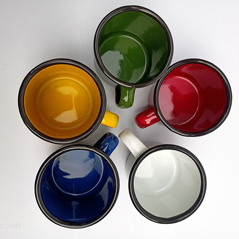 150ML enamel cup, nostalgic and retro small wine cup, children's water cup, can be printed with LOGO, hot pot and skewer cup, colorful cup