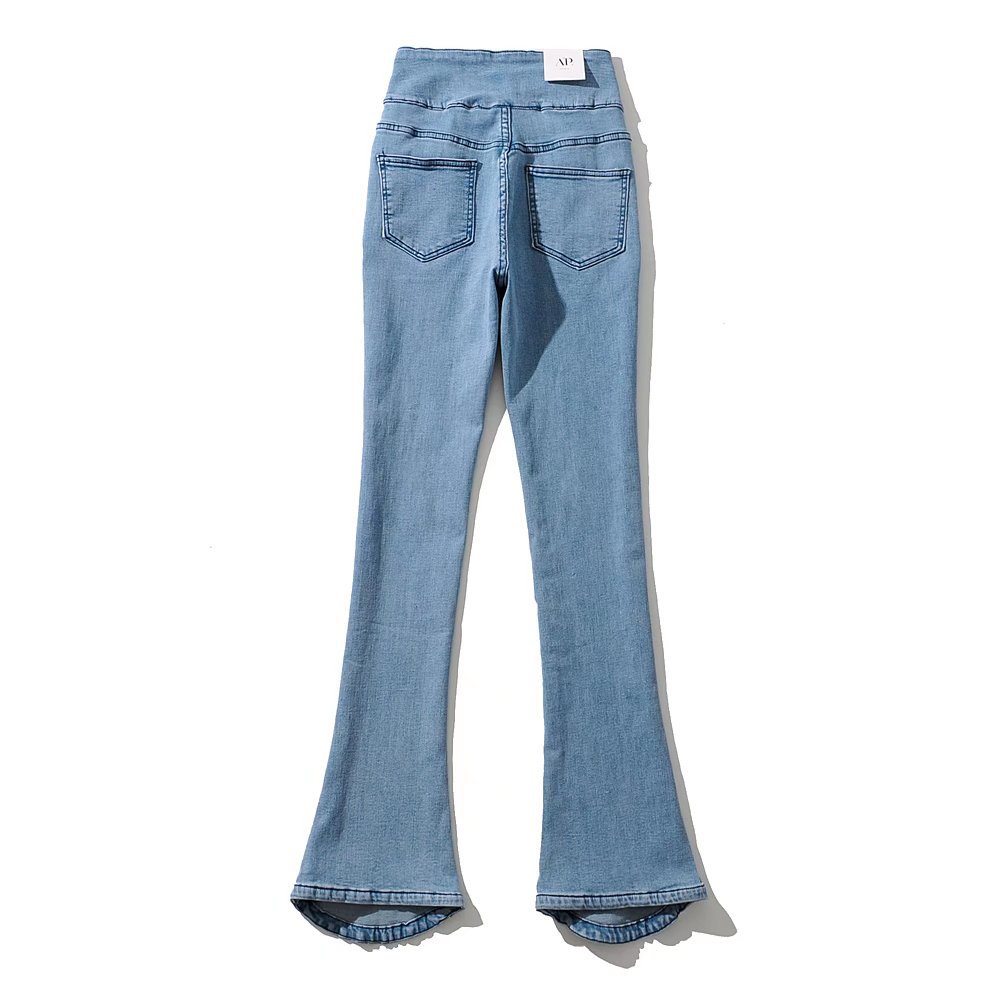 ins hot girl cintura alta flacherita pantalones vaqueros mujer otoño invierno cuello V cintura lifting cadera slim stretch mop pantalones Item Picture