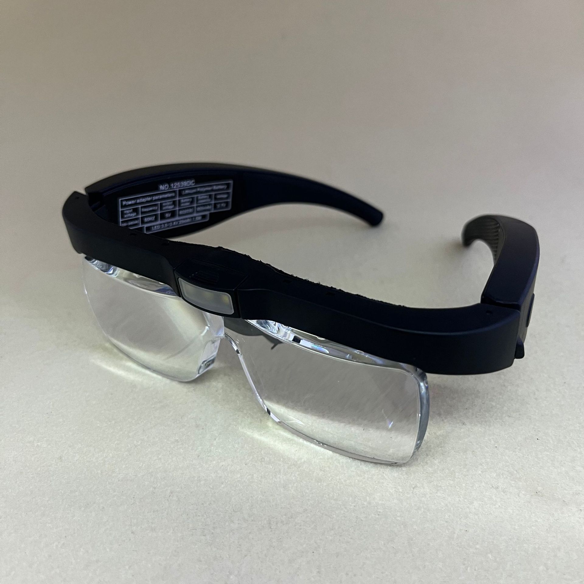 12539DC2 Eyeglasses-style magnifying glasses with LED lights, 5 groups of different magnification magnifying glasses, USB charging, elderly gift magnifying glasses Specification image