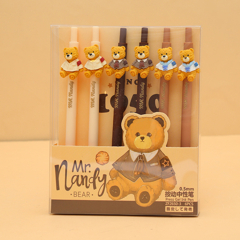 Zhongfan Stationery 2650 Cute Bear Mechanical Pencils Cartoon Children's Adorable Pet Animal-shaped Activity Pencils wholesale details Picture