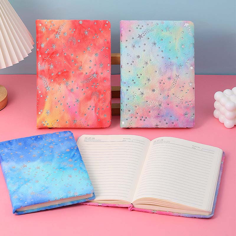 Cross-border Amazon plush hardcover a5 notebooks are available for wholesale in stock. High-quality appearance level cartoon cute notebooks are guaranteed